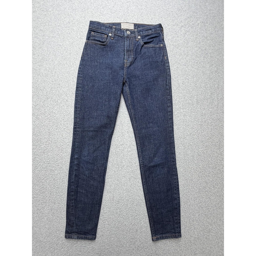 Everlane Jeans Womens‎ 27 Blue Dark Wash High Rise Skinny Stretch Denim 27x28.5